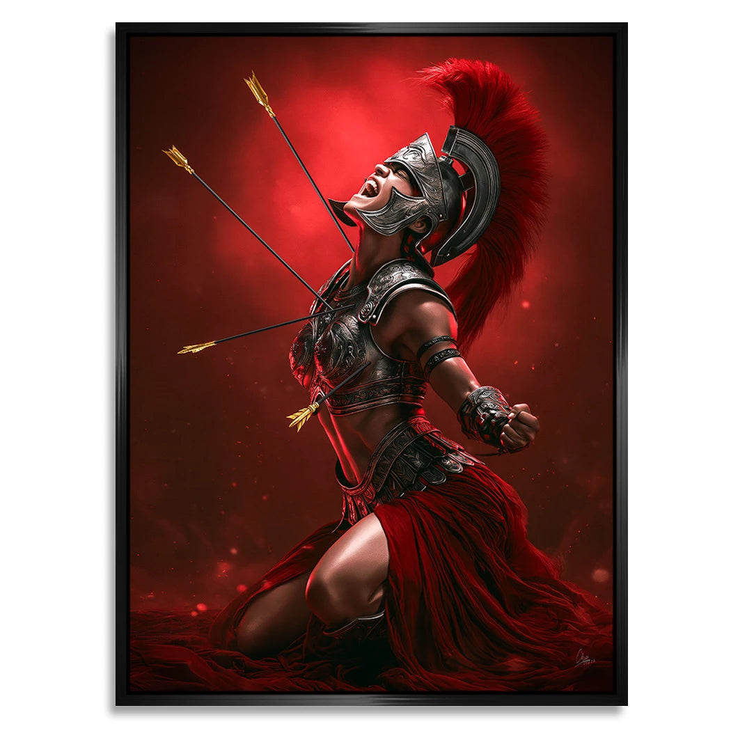 Die Gladiatorin Alu Dibond Wandbild