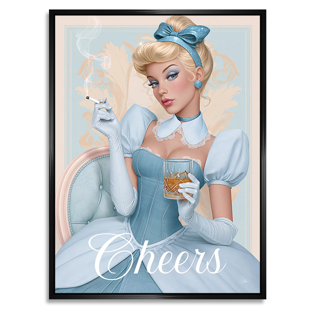 Cinderella Cheers Alu Dibond Wandbild