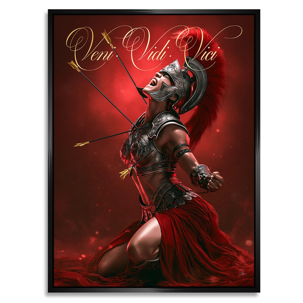 Veni Vidi Vici Gladiatorin Alu Dibond Wandbild