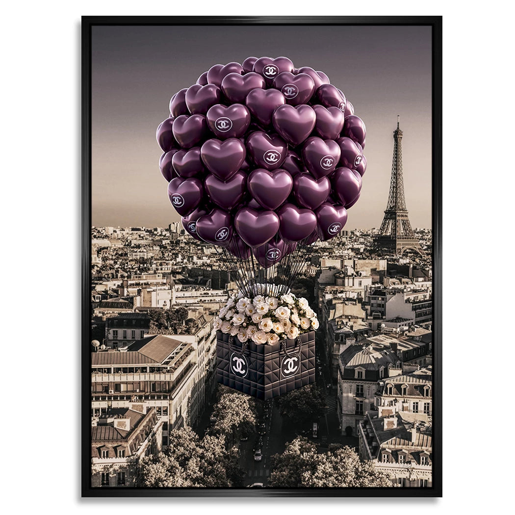 Chanel Ballons Alu Dibond Wandbild