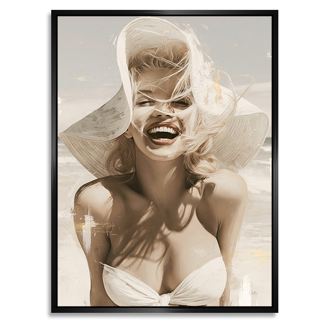 Marilyn Monroe Summer Smile Alu Dibond Wandbild