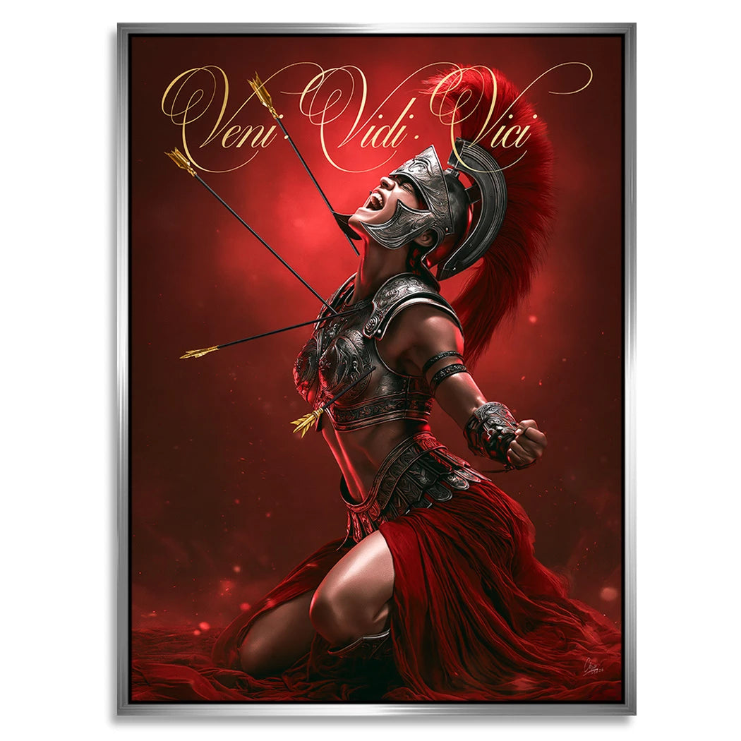 Veni Vidi Vici Gladiatorin Alu Dibond Wandbild