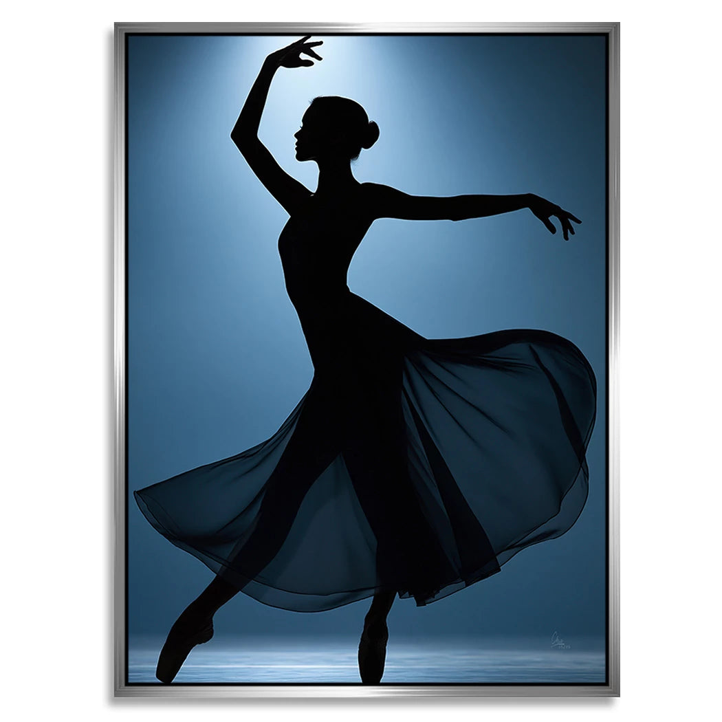 Ballerina Lichttanz Alu Dibond Wandbild
