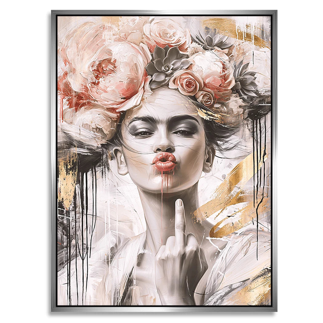 Frida Kahlo Attitude Alu Dibond Wandbild