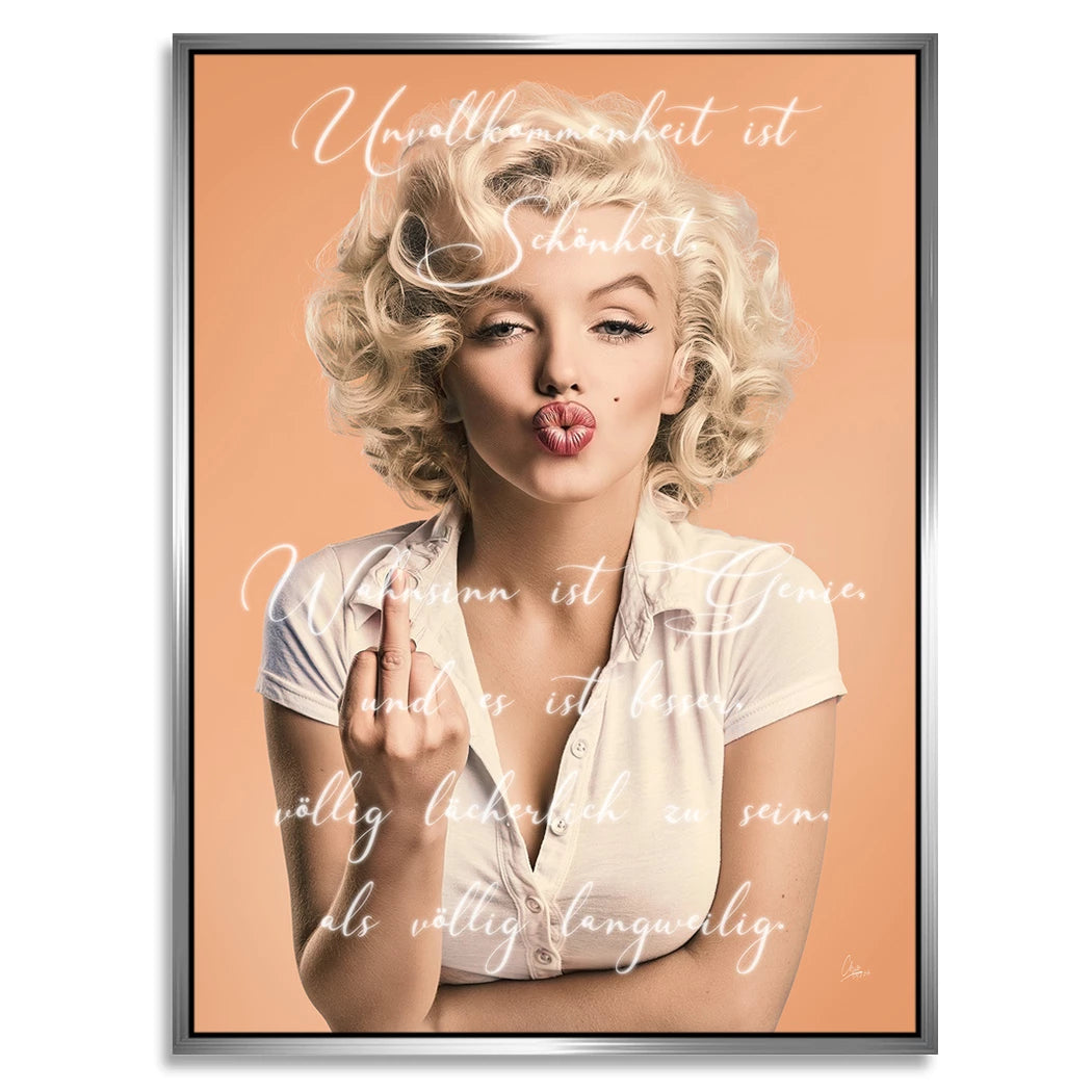 Marilyn Monroe Statement Alu Dibond Wandbild