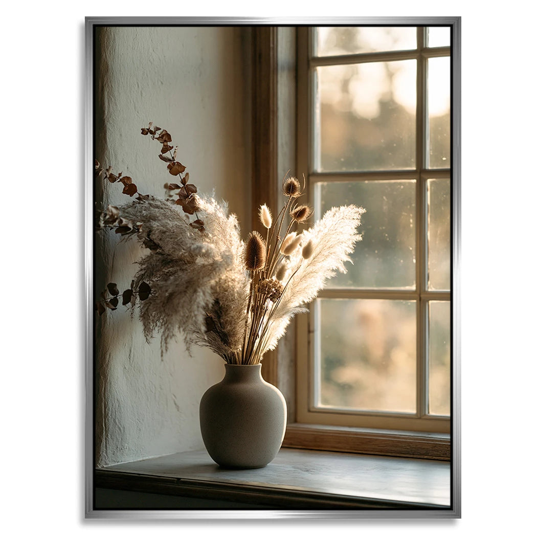 Pampas Fensterlicht Alu Dibond Wandbild