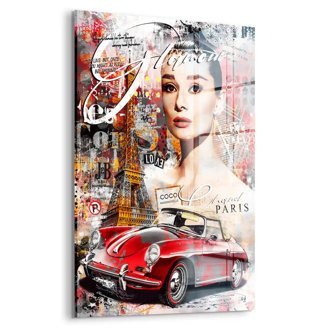Audrey Porsche Pop Art Acrylglas Bild INGALERIE