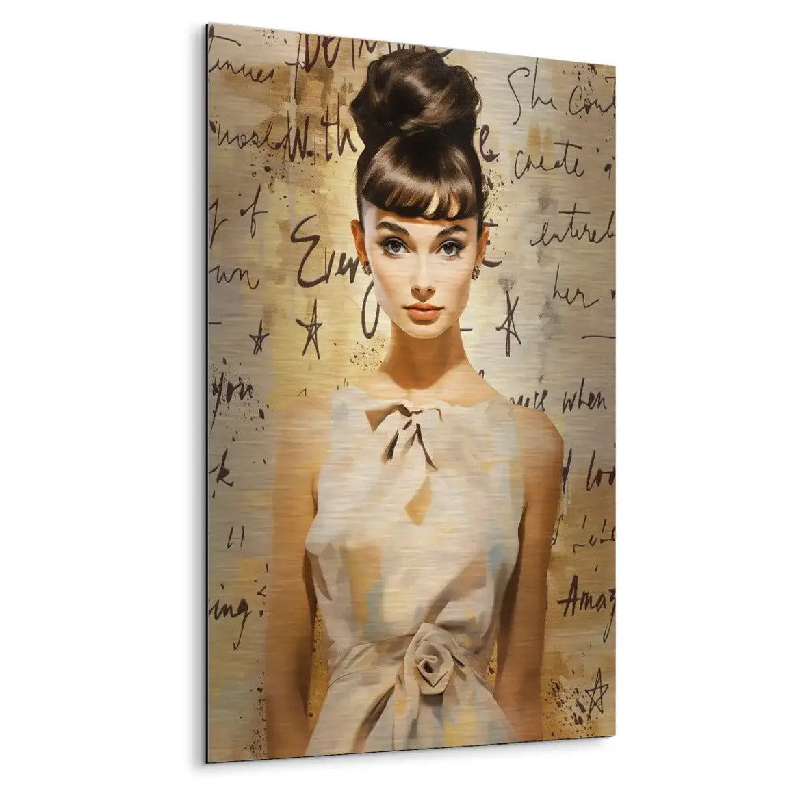 Audrey Hepburn Modern Art AluDibond Gebürstet INGALERIE