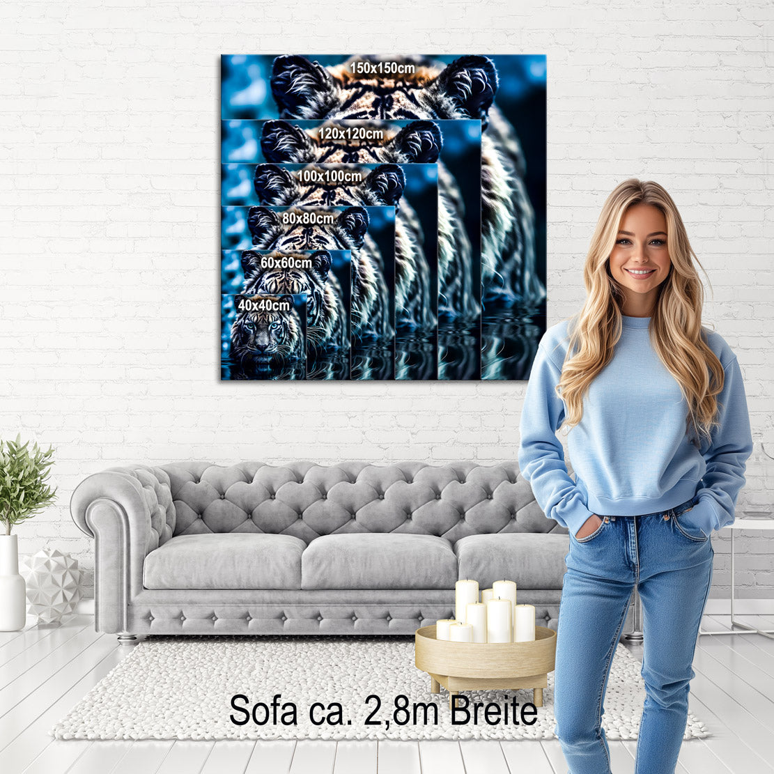 Blue Lotus Geisha Alu Dibond Bild