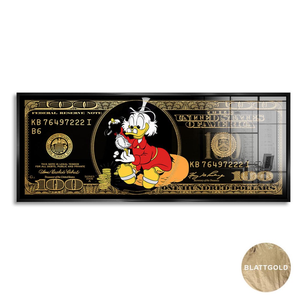 Dagobert 100 Dollar Blattgold Bild INGALERIE