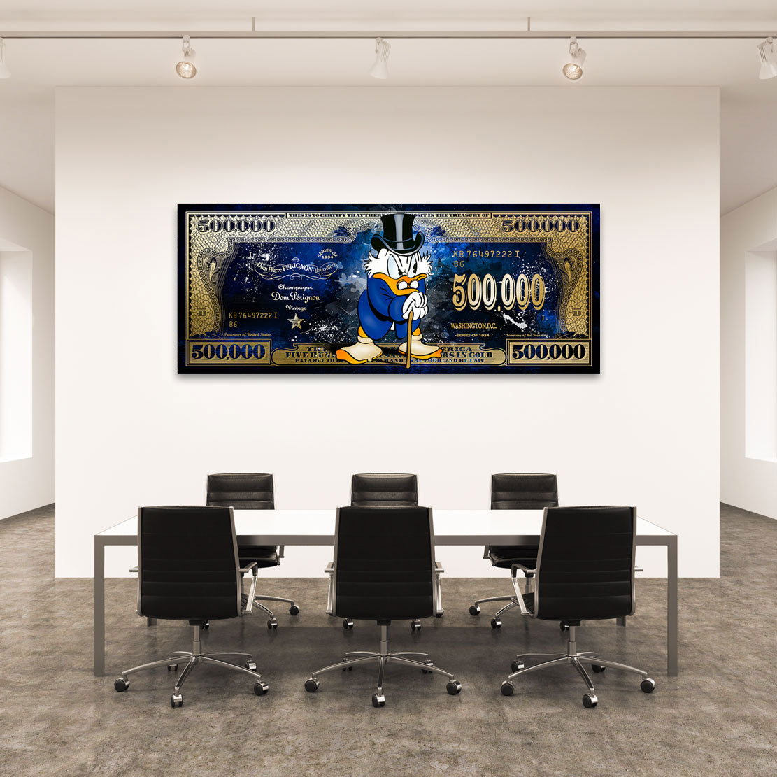 Dagobert Duck Scrooge Million Style Blattgold Bild kunstgestalten-24