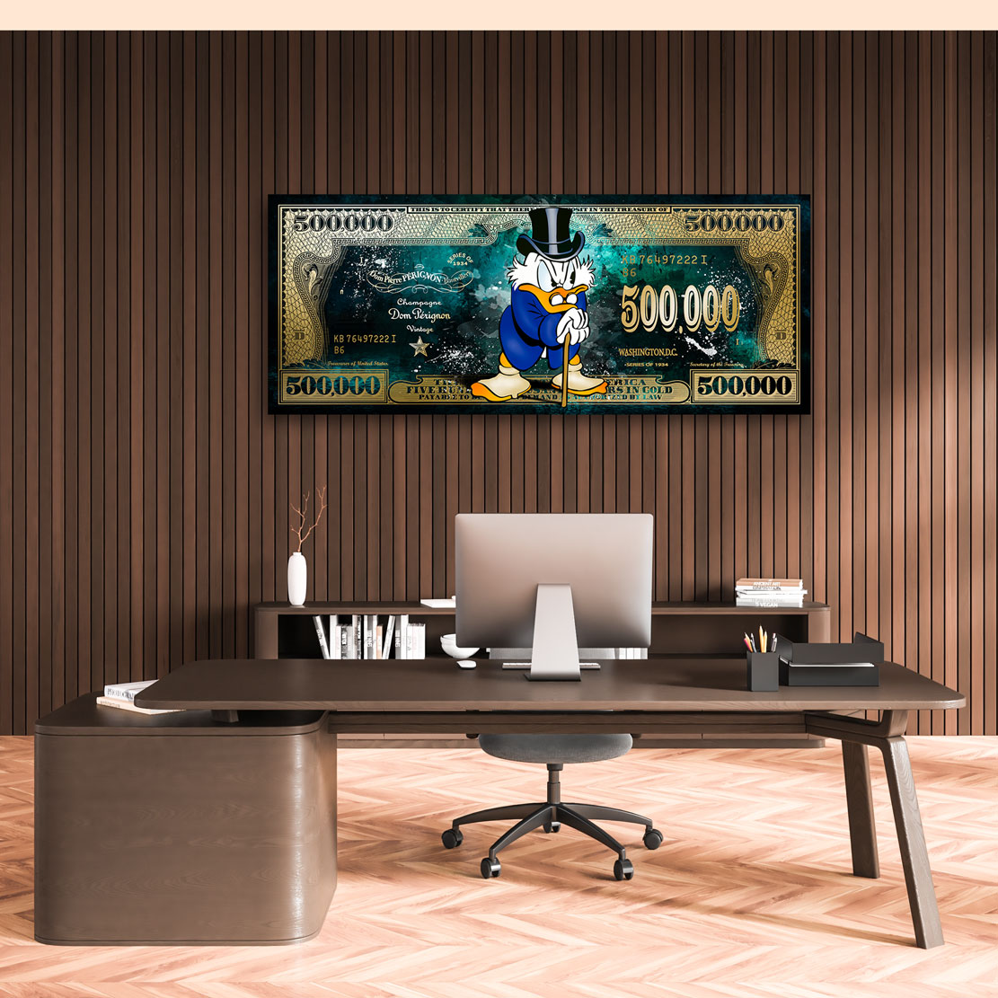 Dagobert Scrooge Royal Dollar Blattgold Bild kunstgestalten-24