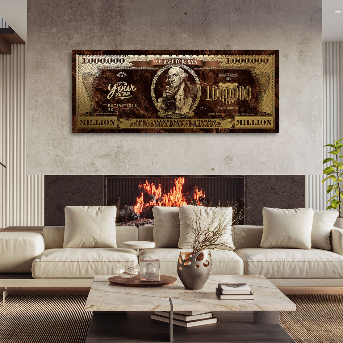 George Washington Retro Goldmoment Blattgold Bild kunstgestalten-24