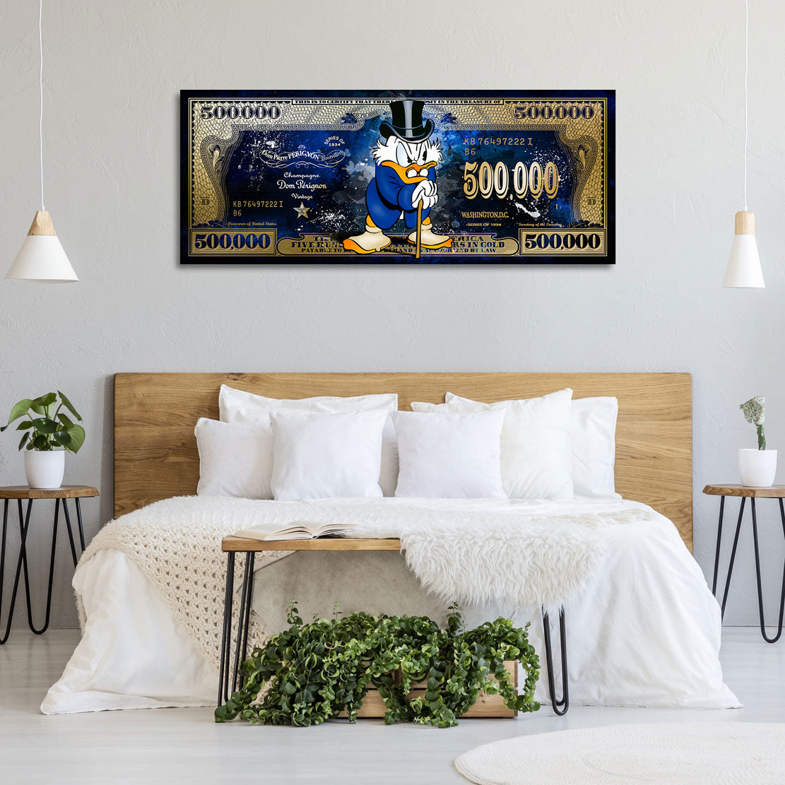 Dagobert Duck Scrooge Million Style Blattgold Bild kunstgestalten-24
