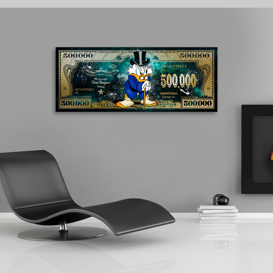 Dagobert Scrooge Royal Dollar Blattgold Bild kunstgestalten-24