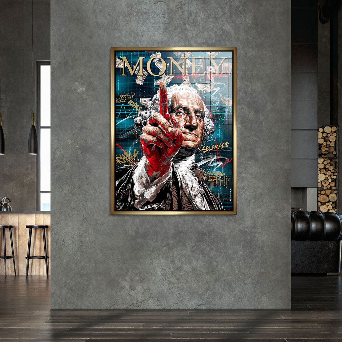 Code of Money auf Blattgold Bild kunstgestalten-24
