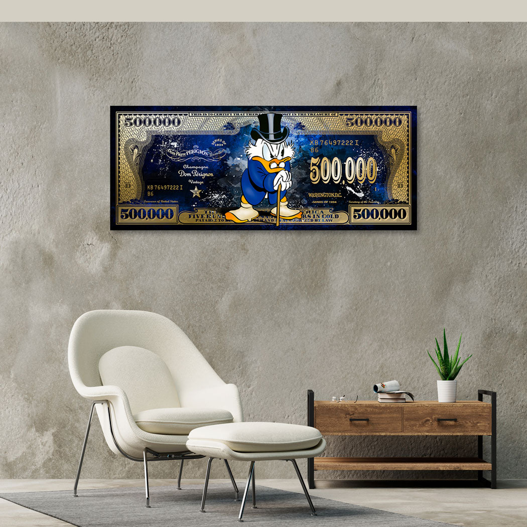 Dagobert Duck Scrooge Million Style Blattgold Bild kunstgestalten-24