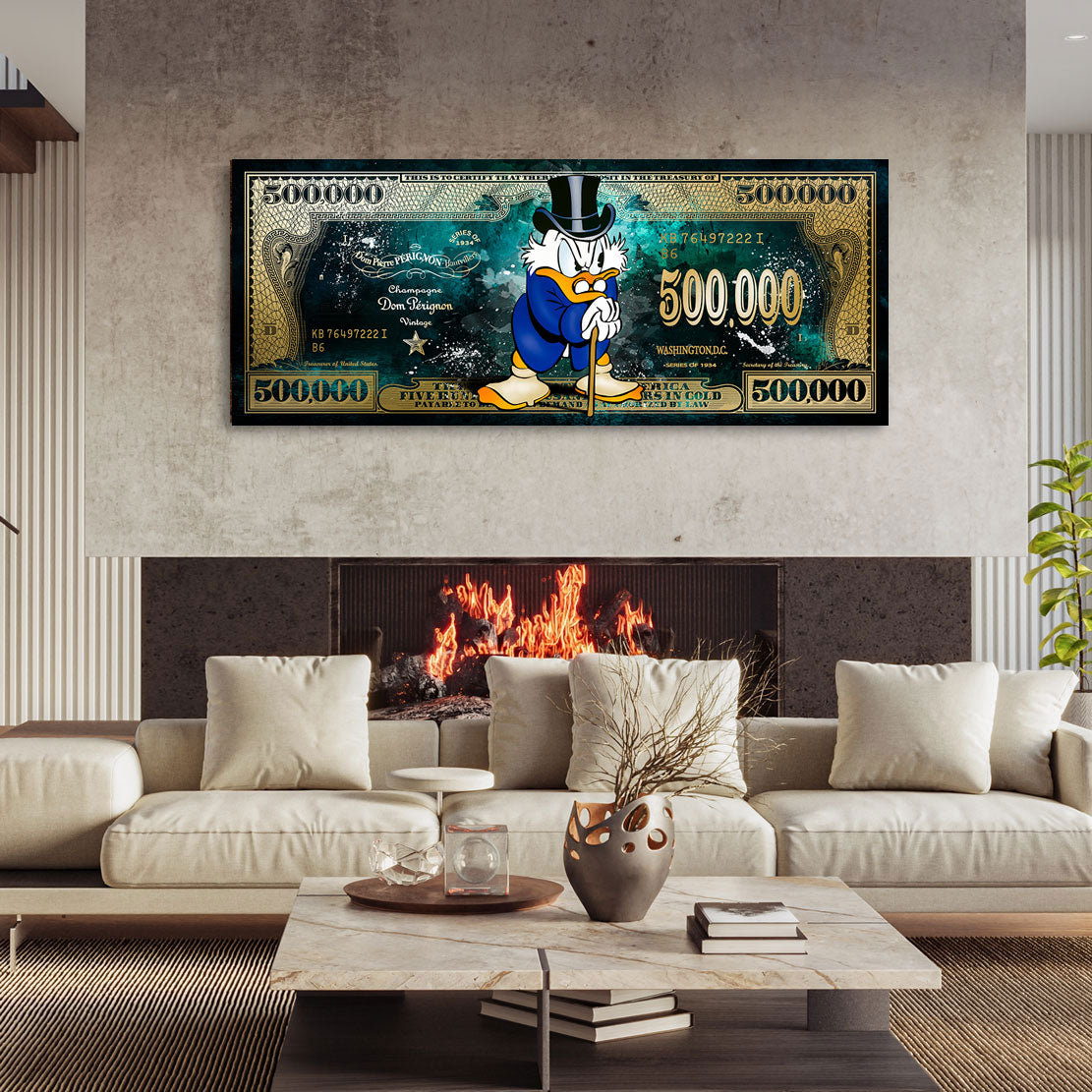 Dagobert Scrooge Royal Dollar Blattgold Bild kunstgestalten-24