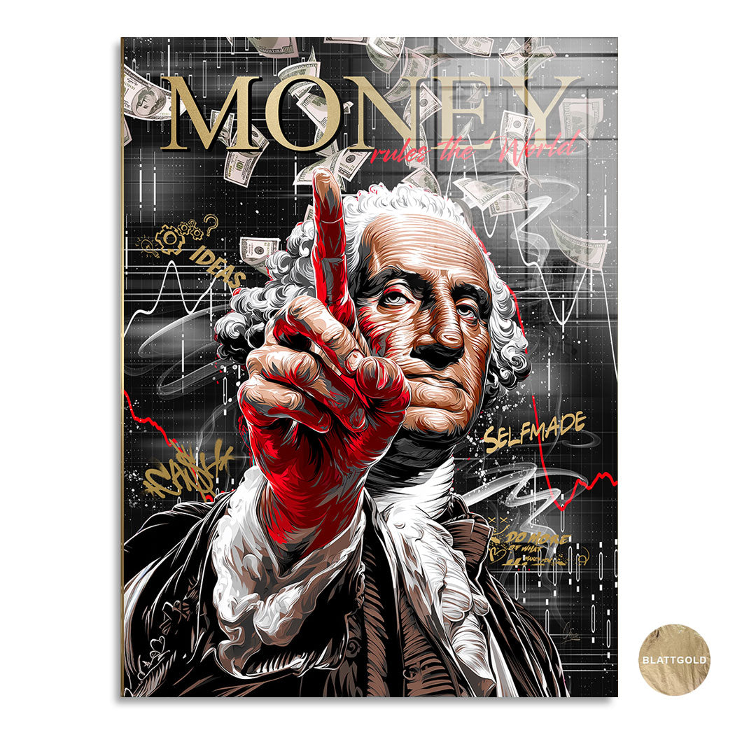 Money Rules Vision Blattgold Bild kunstgestalten-24
