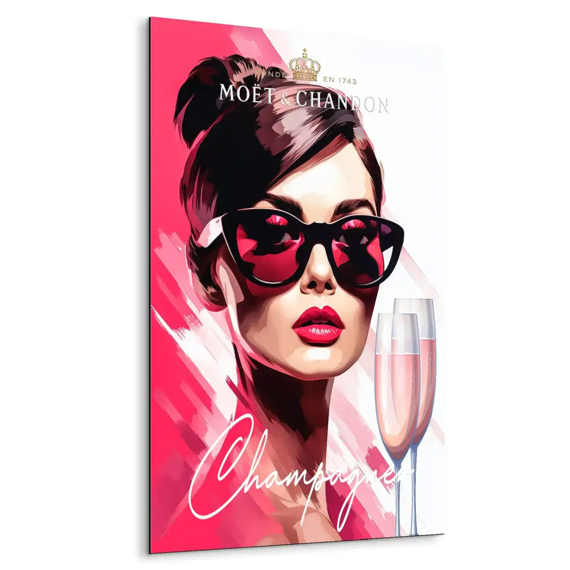 Audrey Champagner AluDibond Bild INGALERIE