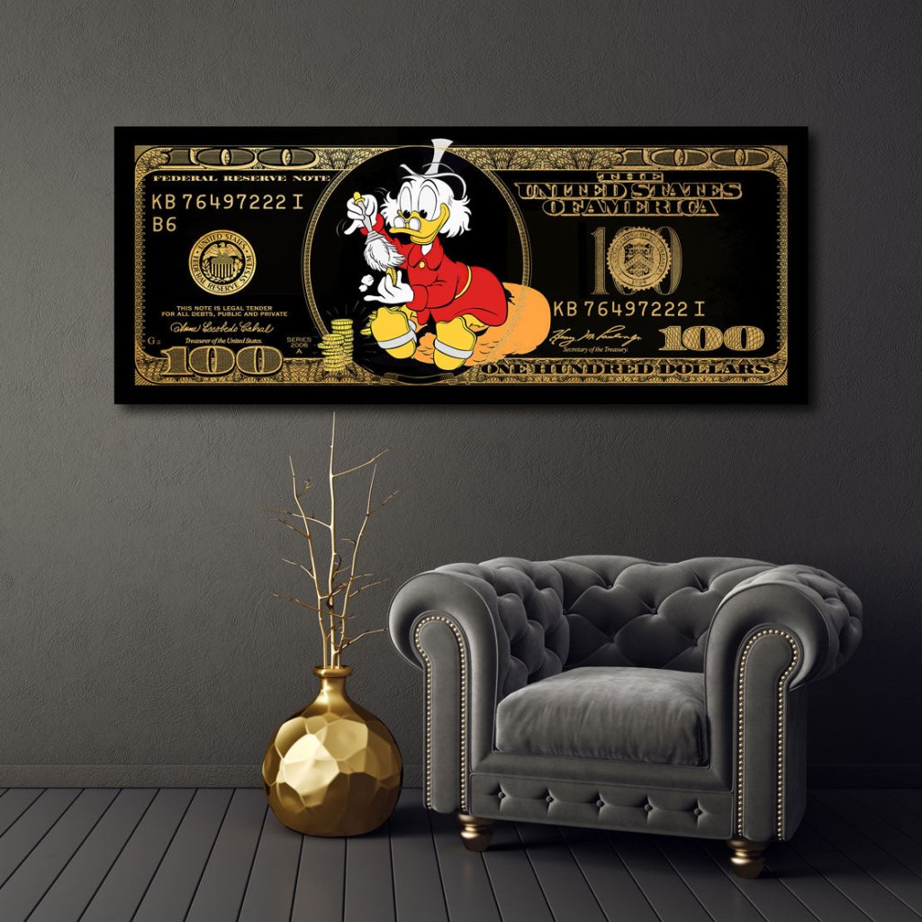 Dagobert 100 Dollar Blattgold Bild INGALERIE