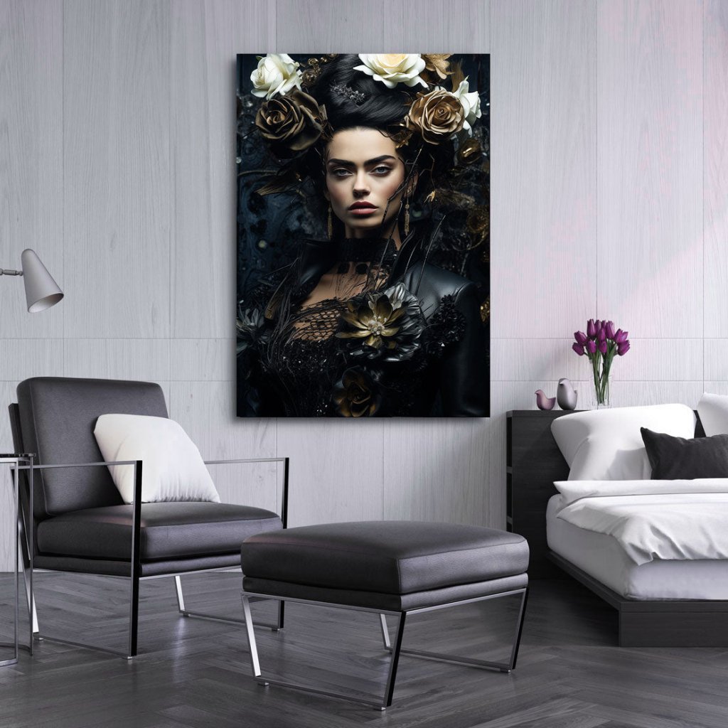Frida Kahlo Dark Style Leinwand Bild INGALERIE