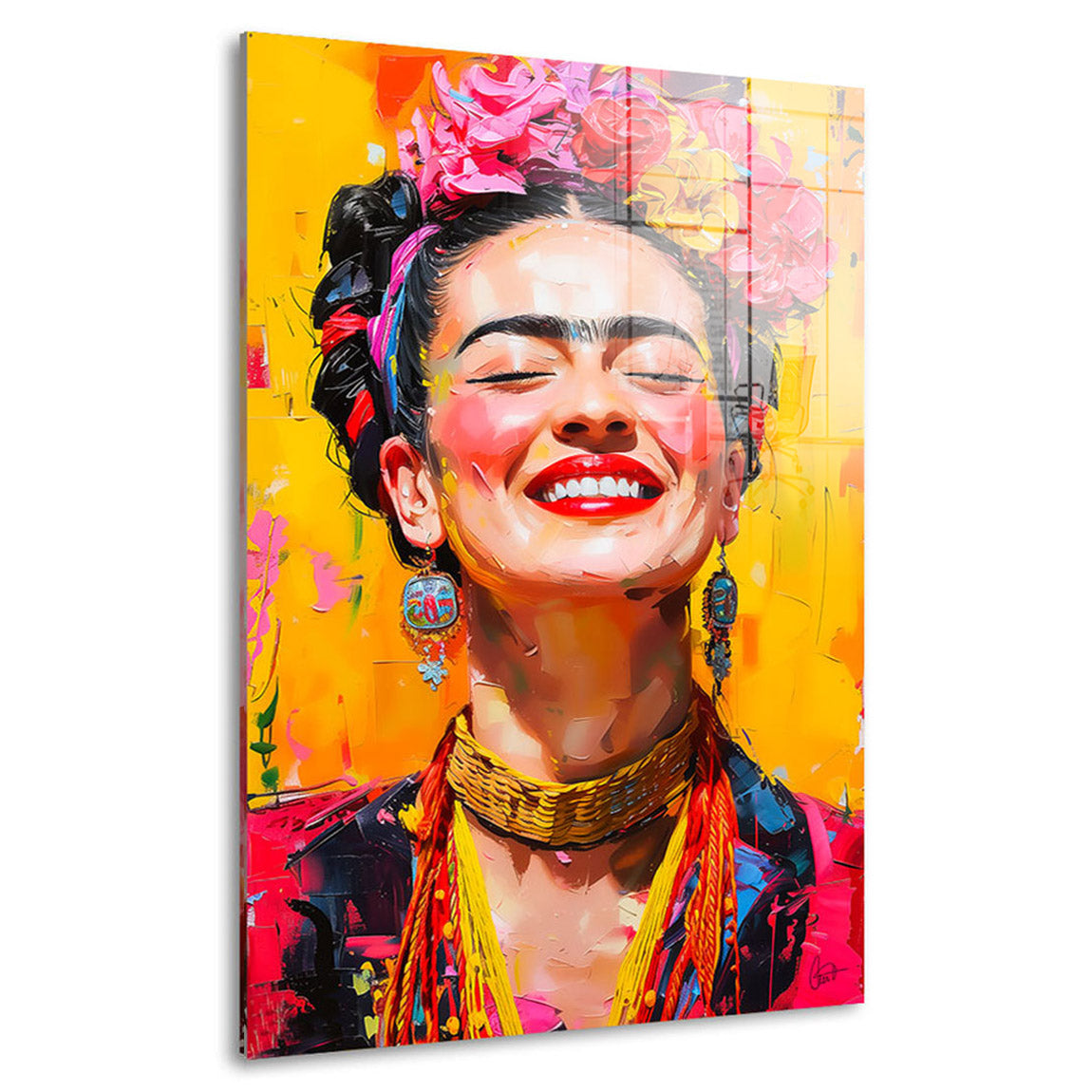 Frida Kahlo Lacht Acrylglas Bild INGALERIE