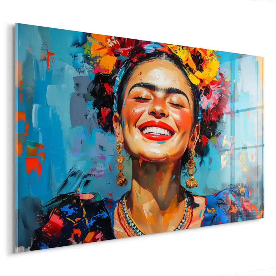 Lachende Frida Kahlo Nr.2 Acrylglas Bild INGALERIE