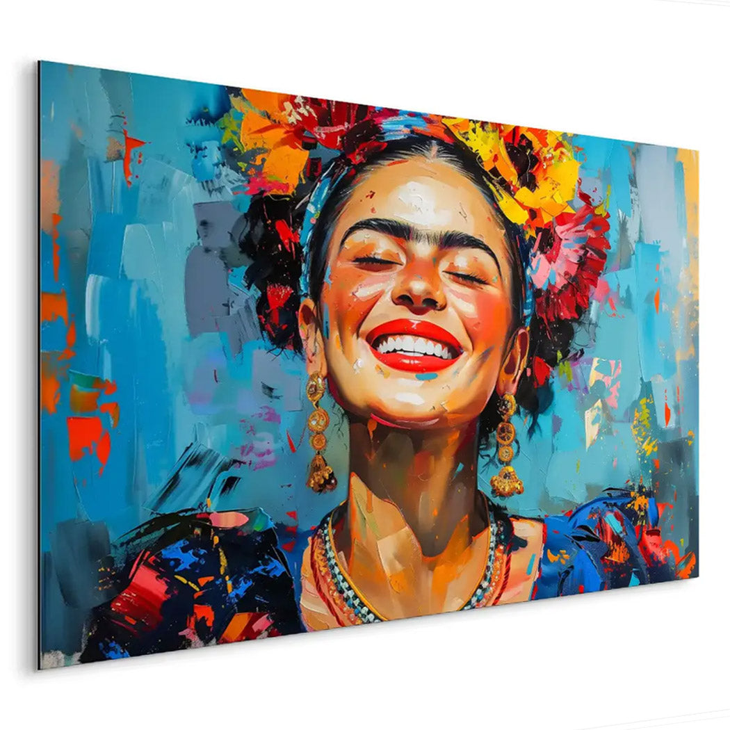 Lachende Frida Kahlo Nr.2 AluDibond Bild INGALERIE
