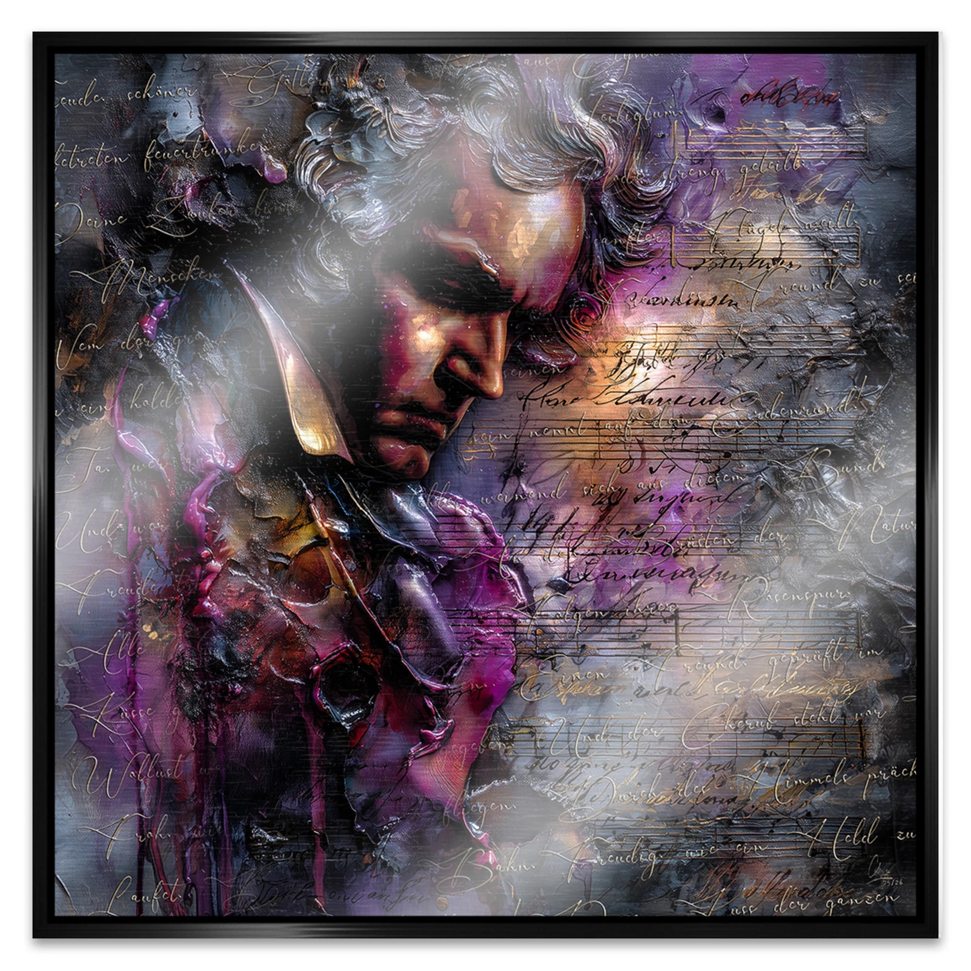 Beethoven Sinfonie Aluminiumbild gebürstet