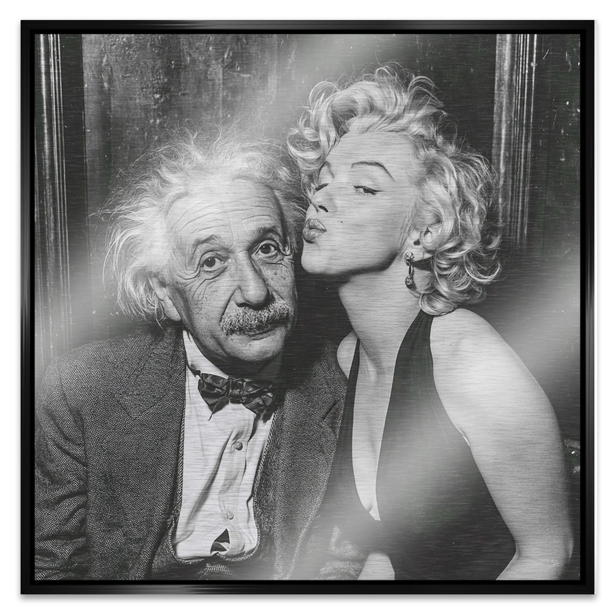 Einstein Monroe Secret Aluminiumbild gebürstet