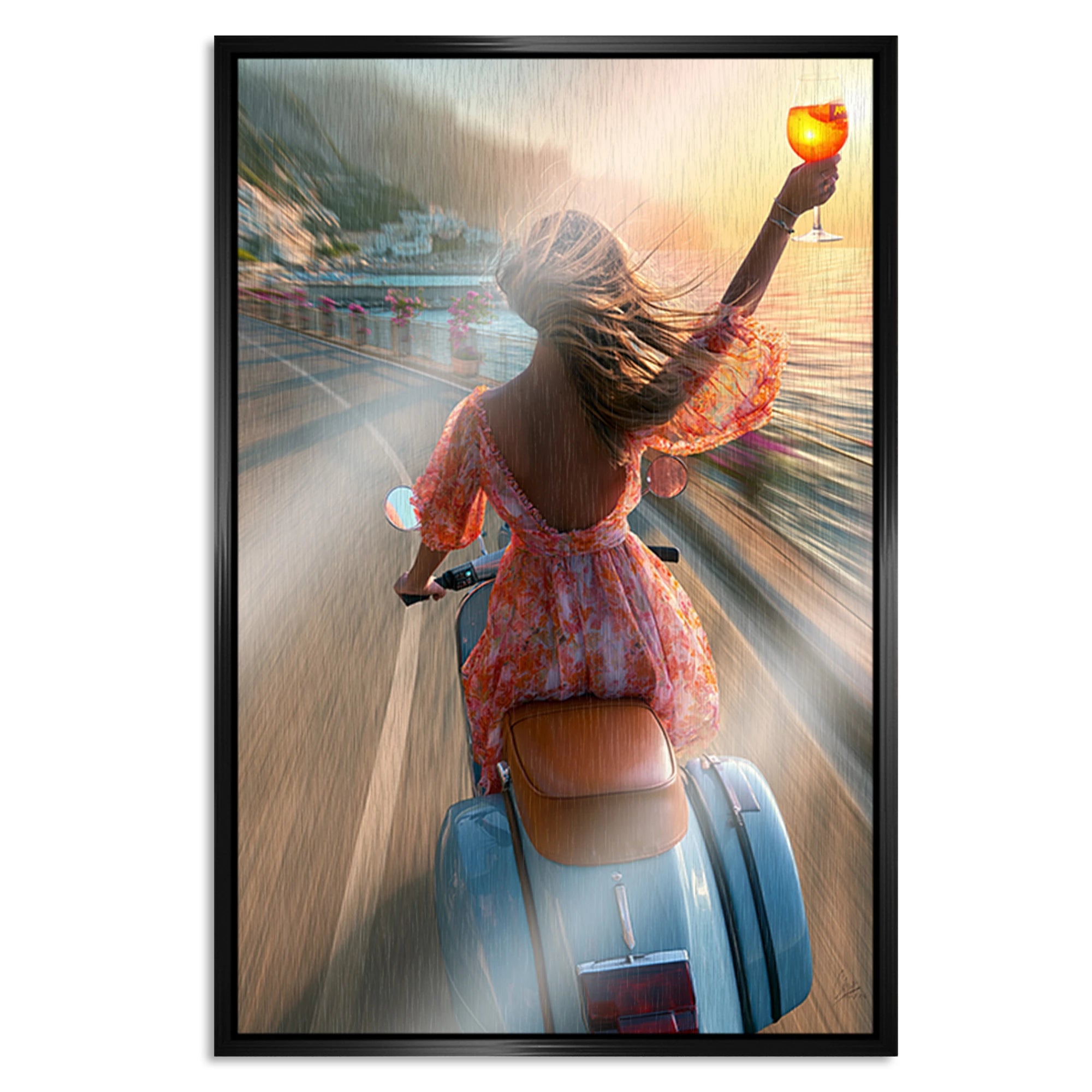 Vespa Summerglam Aluminiumbild gebürstet