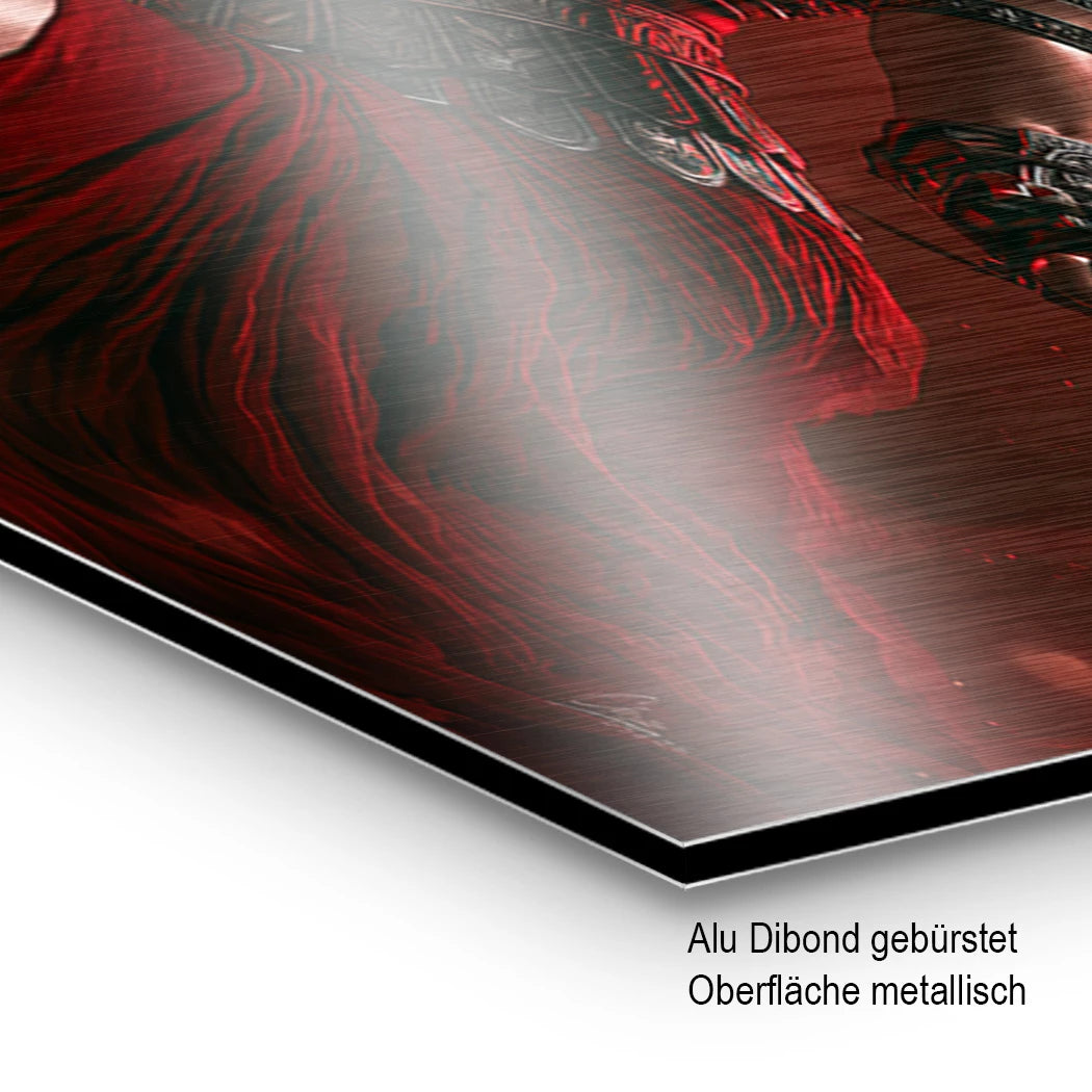 Die Gladiatorin Aluminiumbild gebürstet