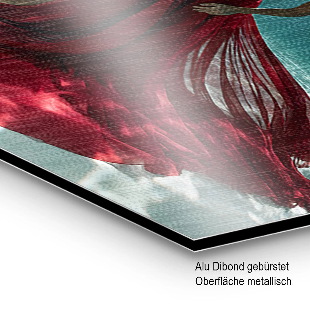 Unterwasser Sinfonie Aluminiumbild gebürstet