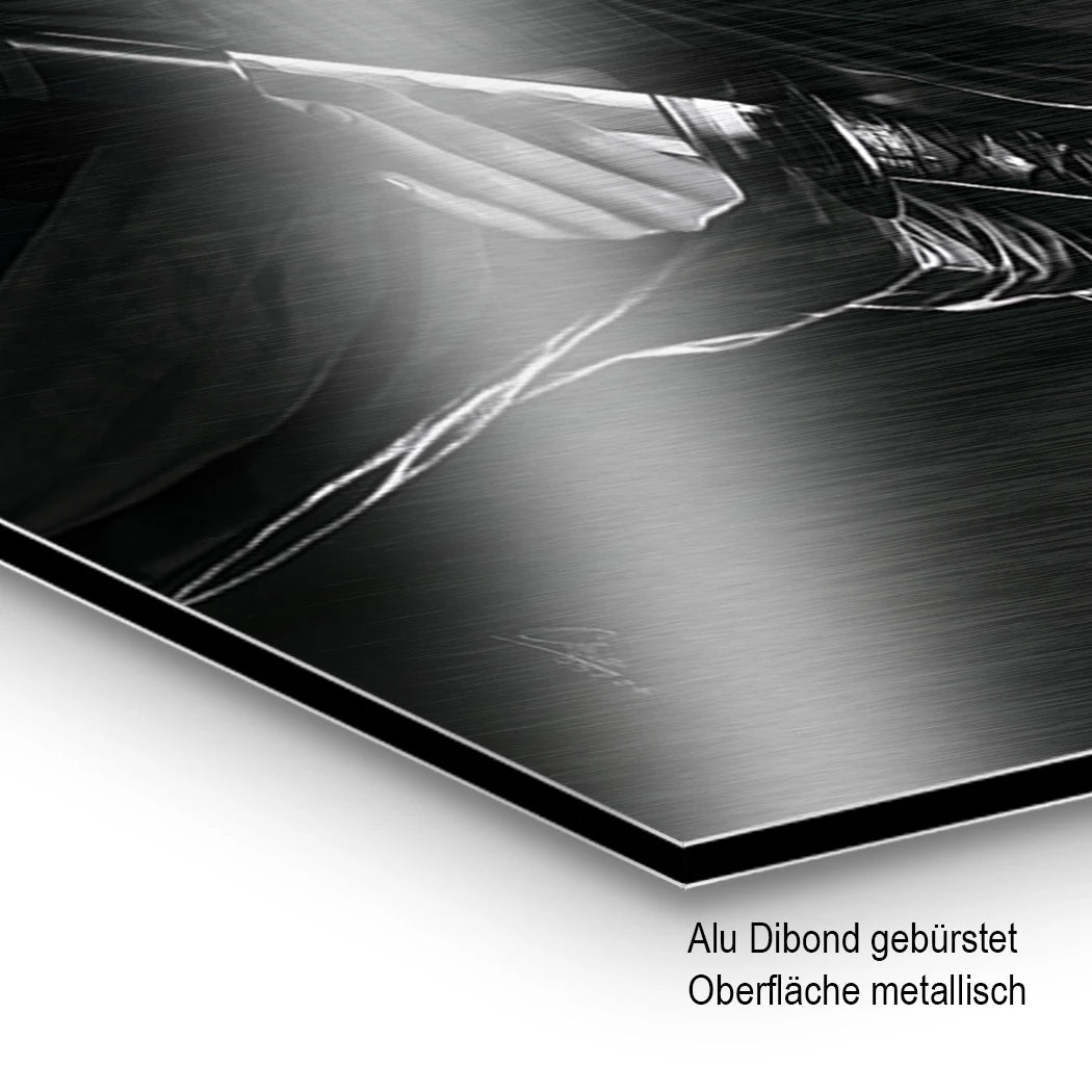Samurai Lady Aluminiumbild gebürstet