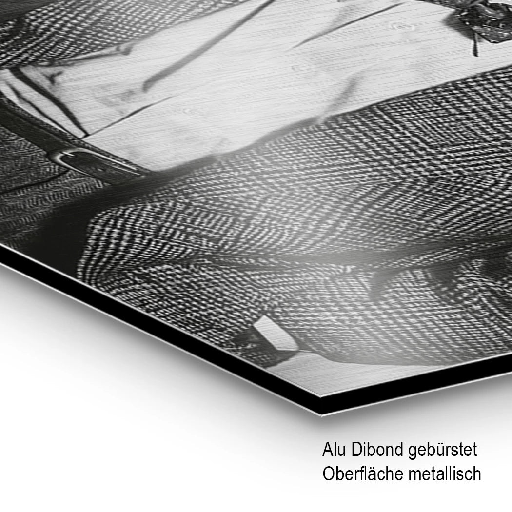 Einstein Monroe Twist Aluminiumbild gebürstet