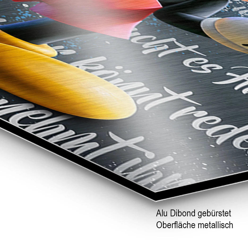 Micky Lacht Aluminiumbild gebürstet