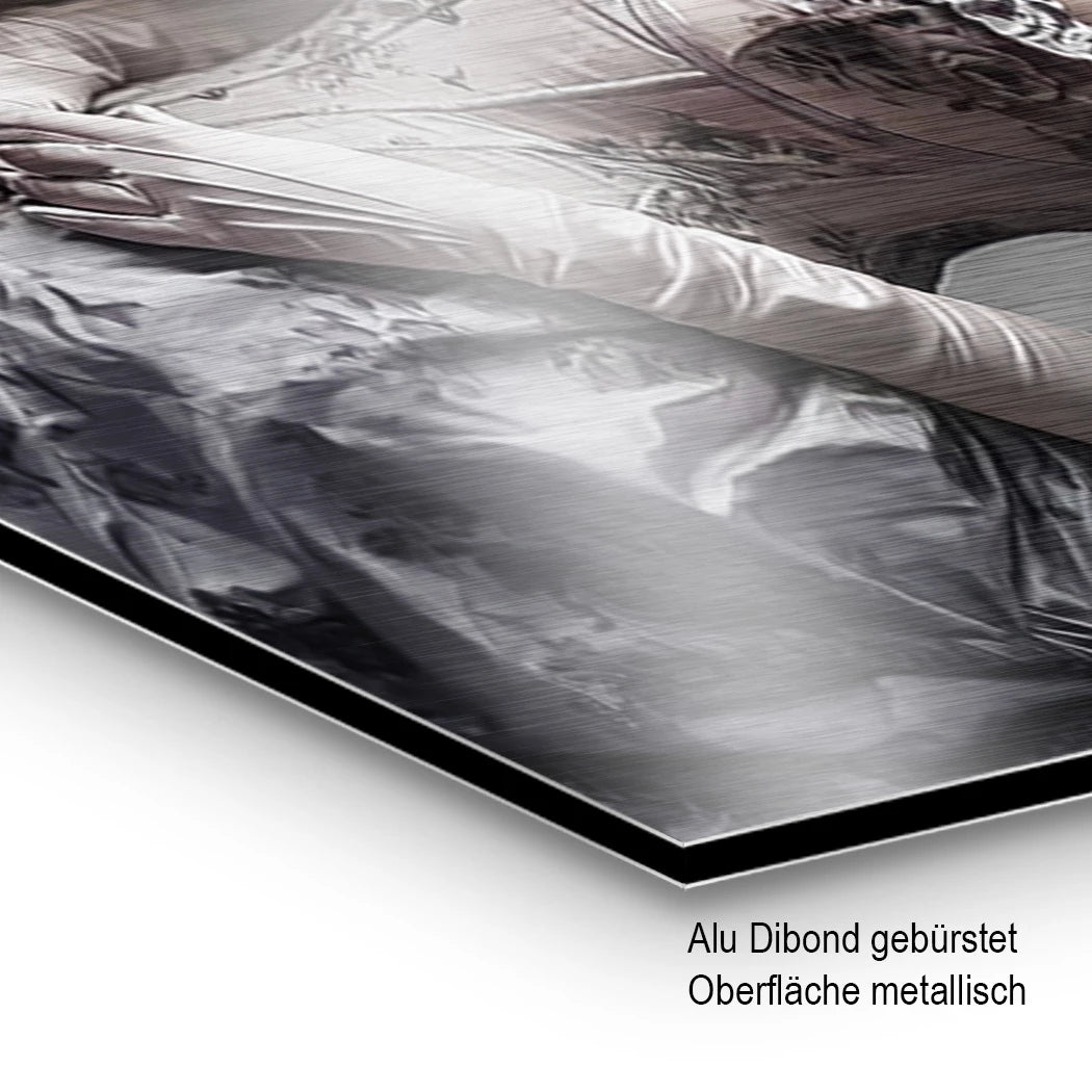 Rosen Damen Aluminiumbild gebürstet