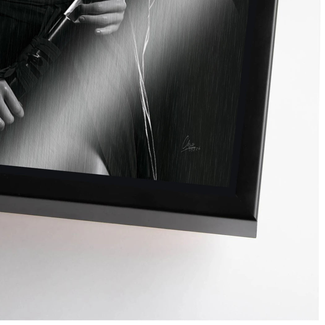 Samurai Lady Aluminiumbild gebürstet