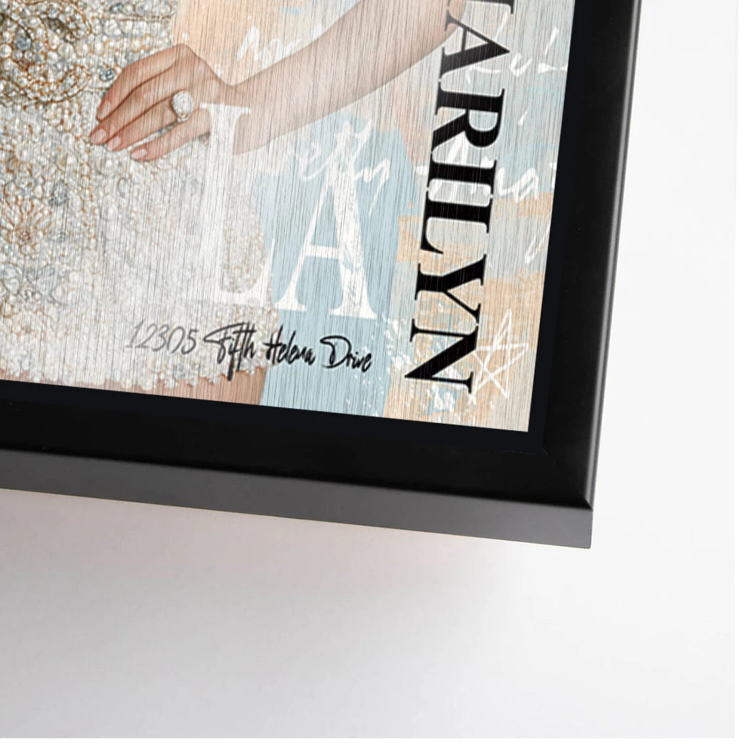 Marilyn Eis Glamour Aluminiumbild gebürstet