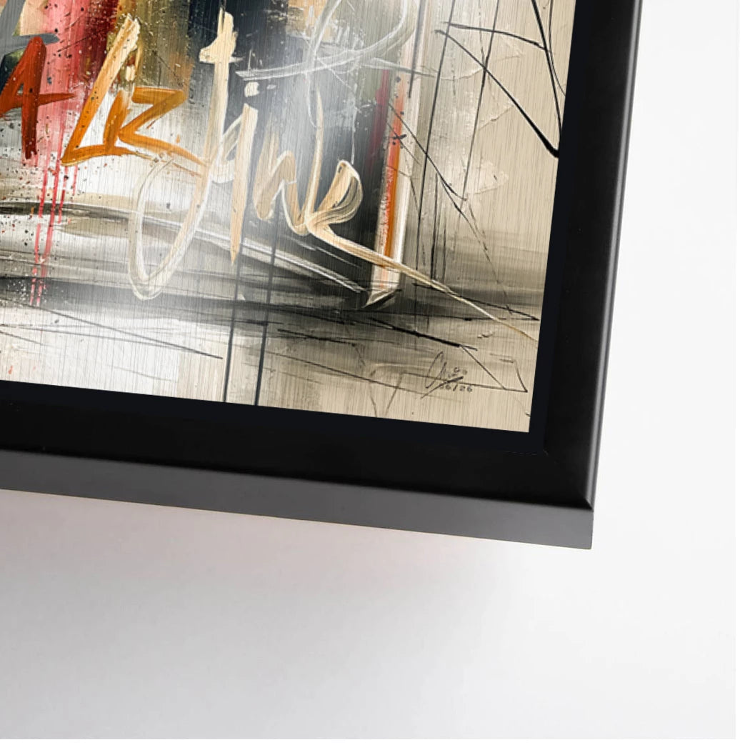 Chanel Graffiti Aluminiumbild gebürstet