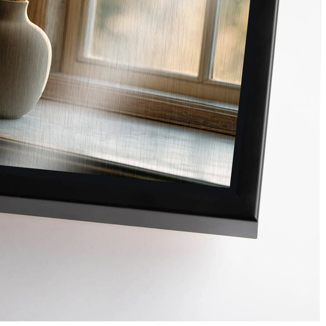 Pampas Fensterlicht Aluminiumbild gebürstet