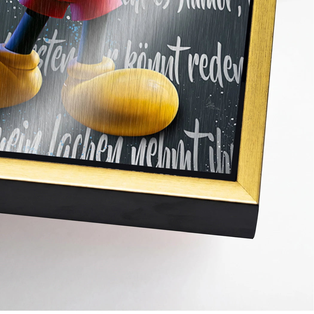 Micky Lacht Aluminiumbild gebürstet