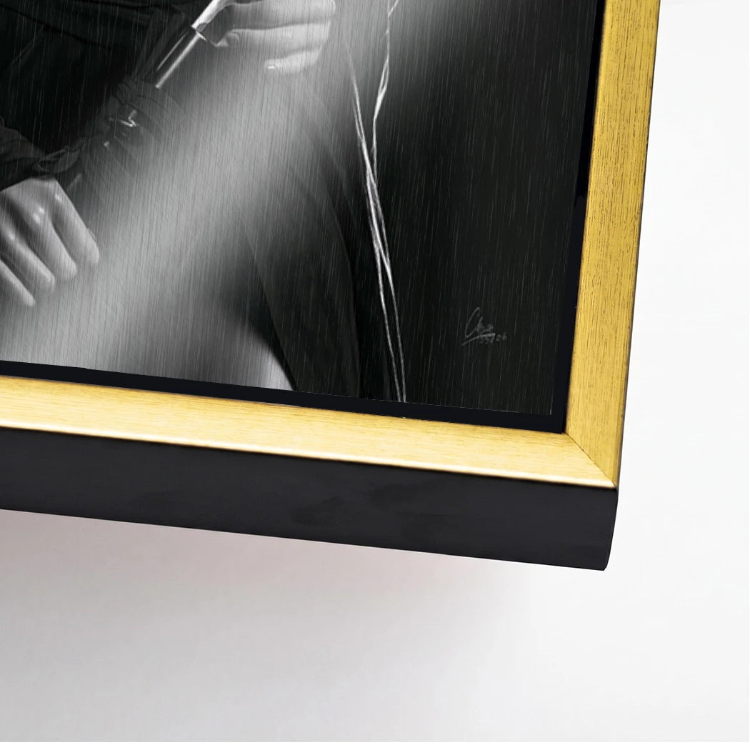 Samurai Lady Aluminiumbild gebürstet