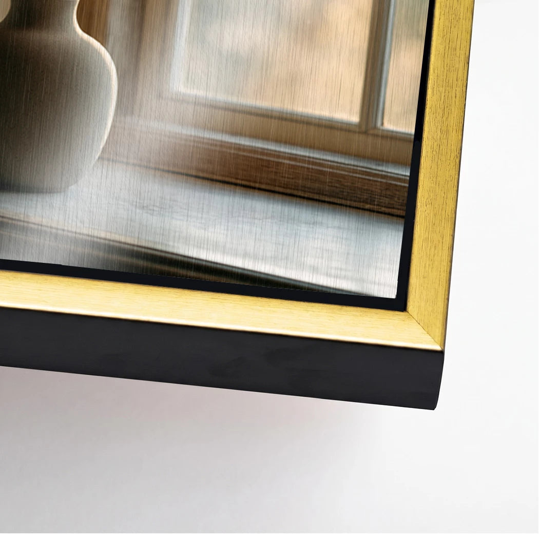Pampas Fensterlicht Aluminiumbild gebürstet