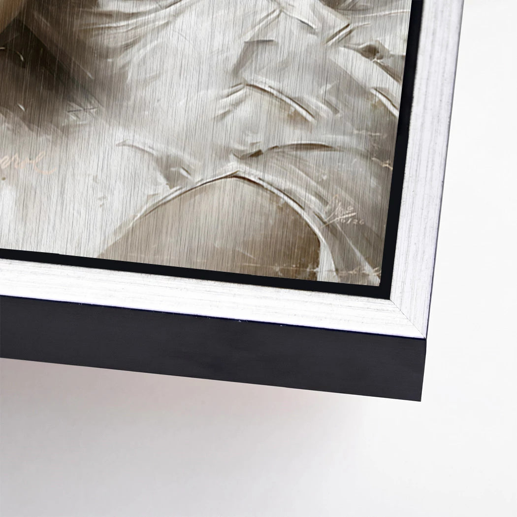 Marilyn Monroe Martini Aluminiumbild gebürstet