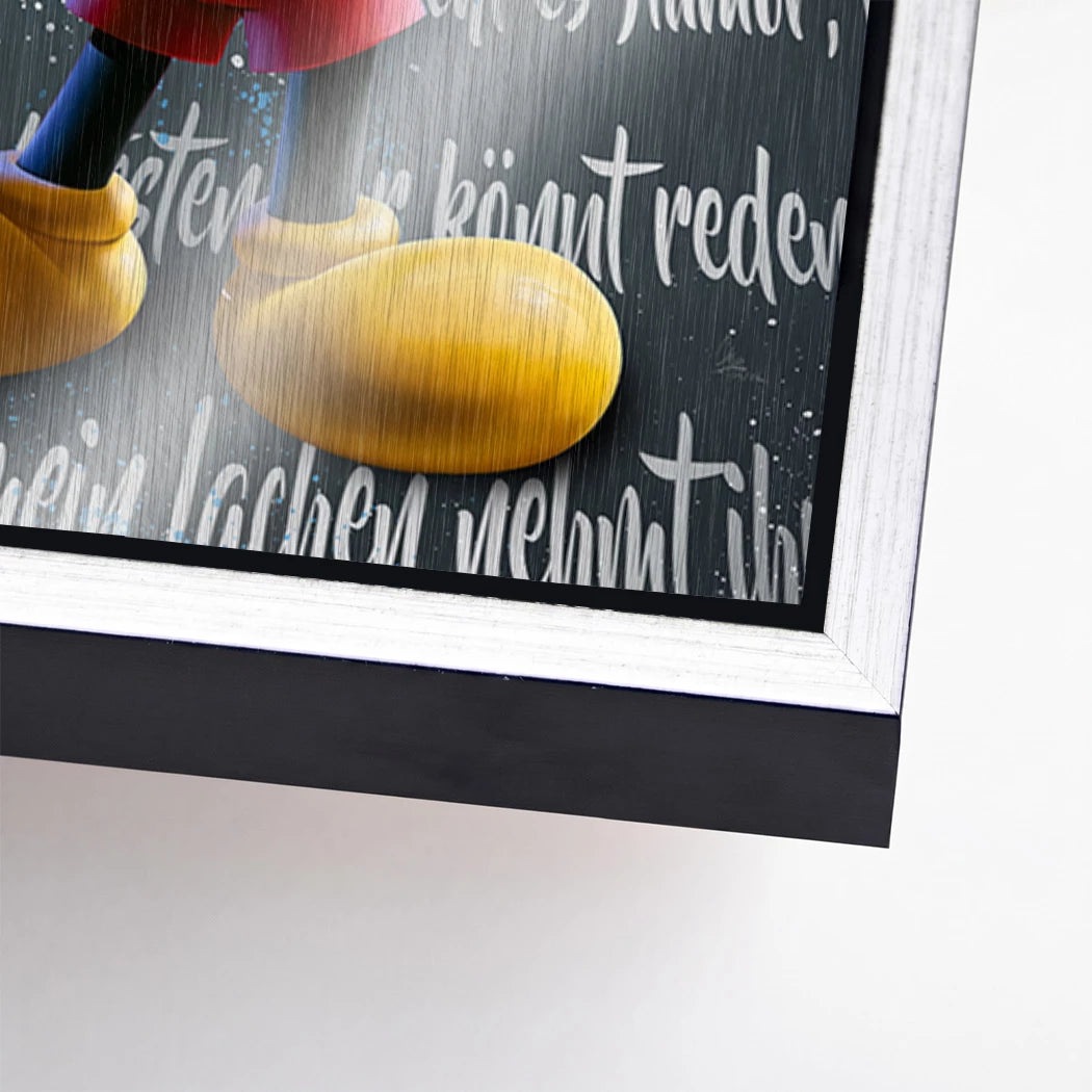 Micky Lacht Aluminiumbild gebürstet