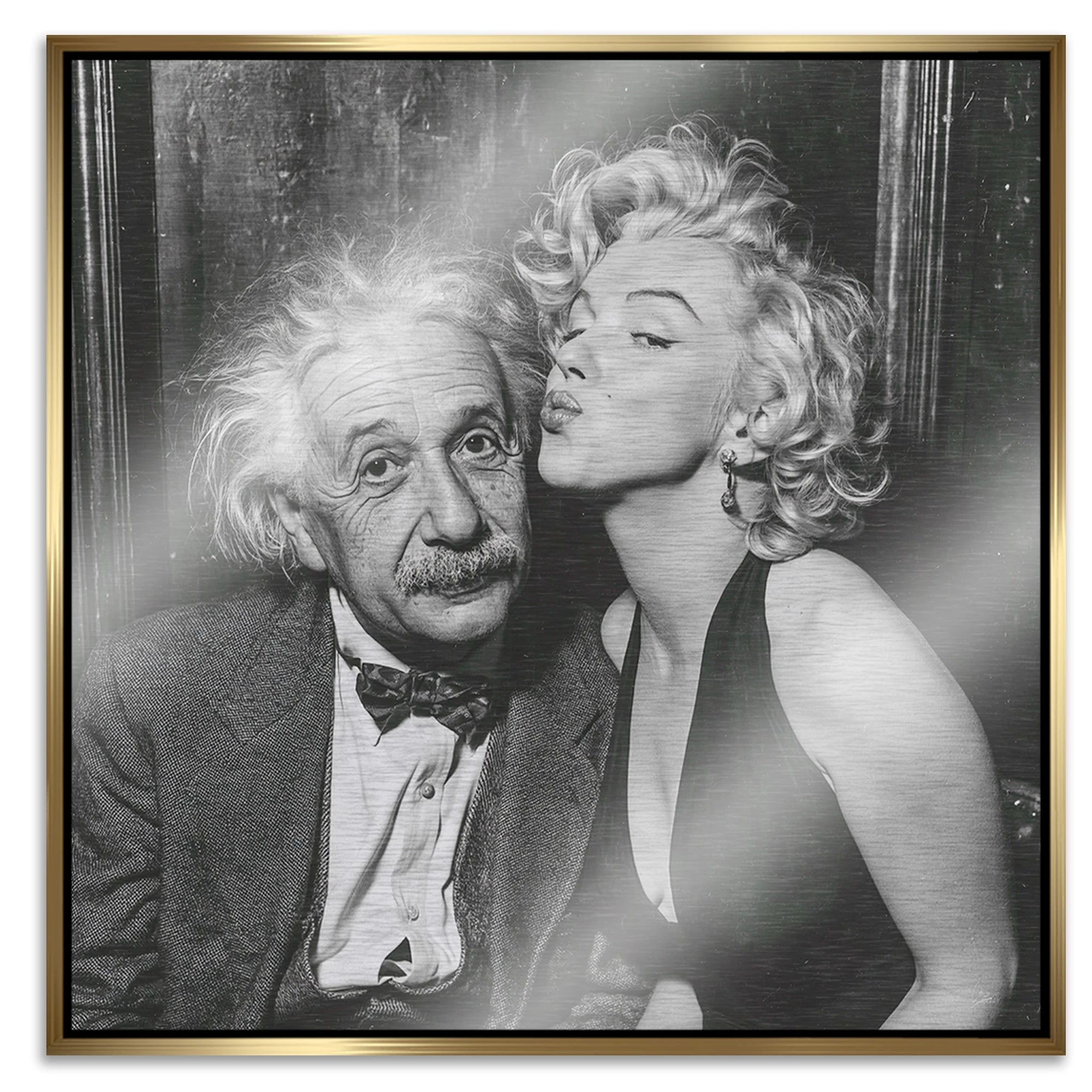Einstein Monroe Secret Aluminiumbild gebürstet