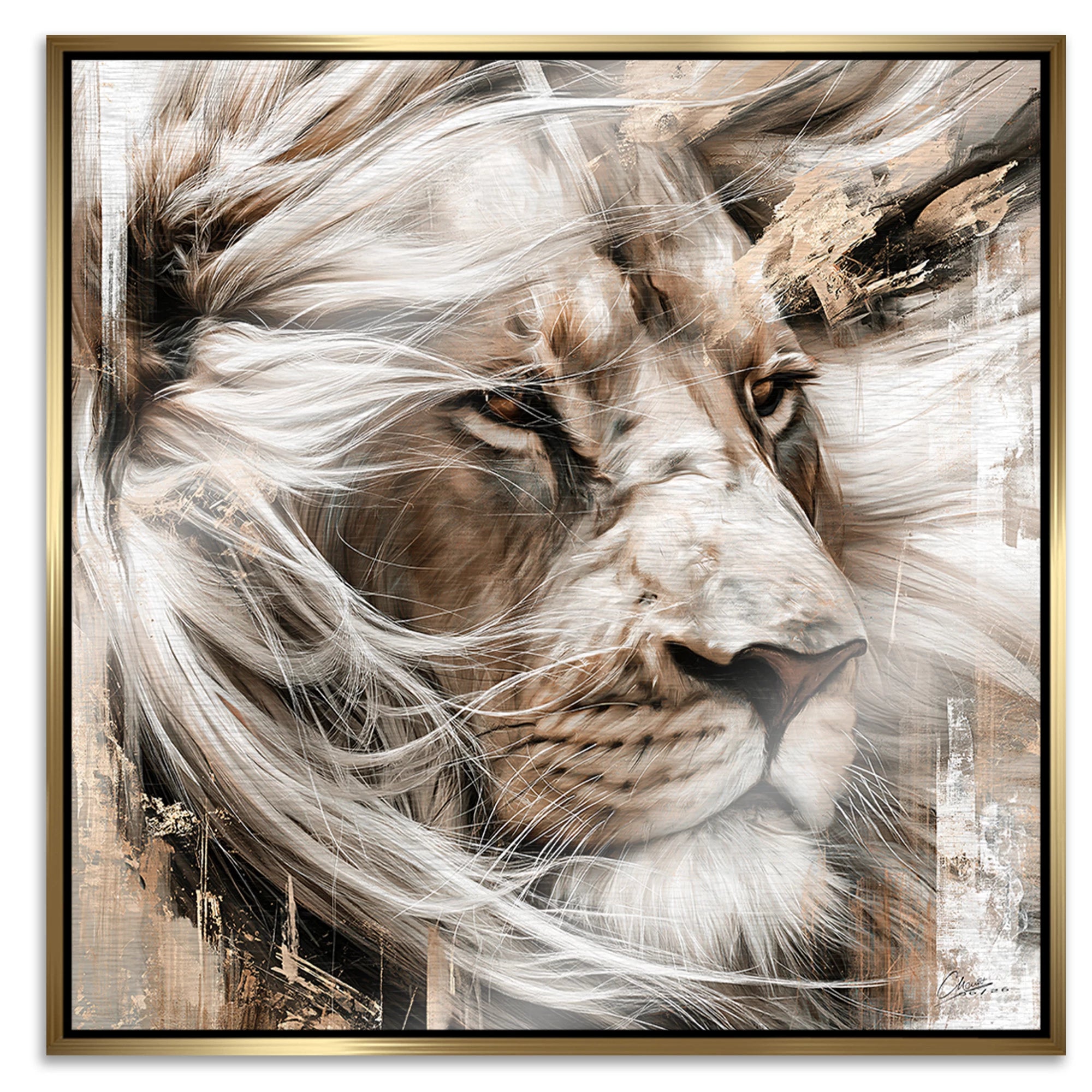Lion King Aluminiumbild gebürstet