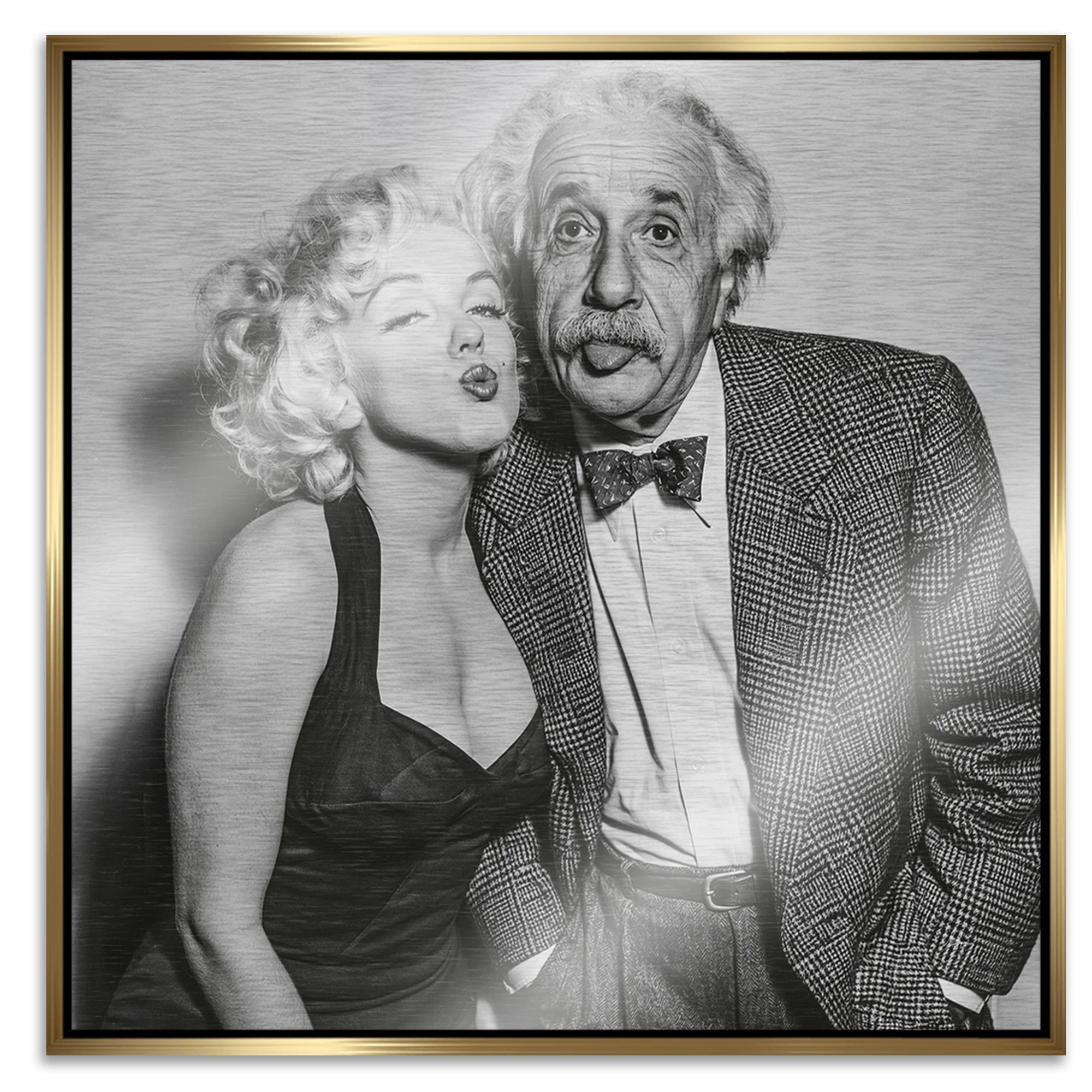 Einstein Monroe Twist Aluminiumbild gebürstet